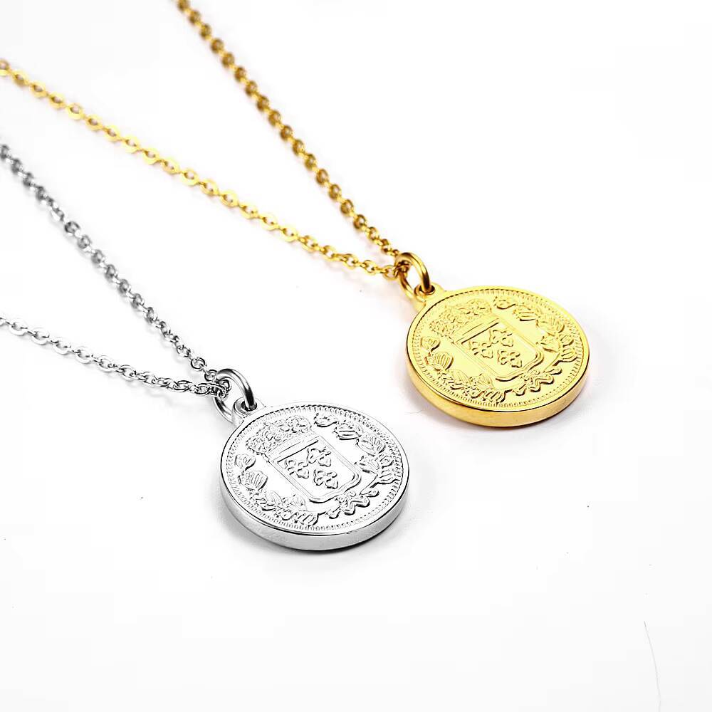 Coin Necklace Delicate - Feminino delicado banhado a ouro elizabeth
