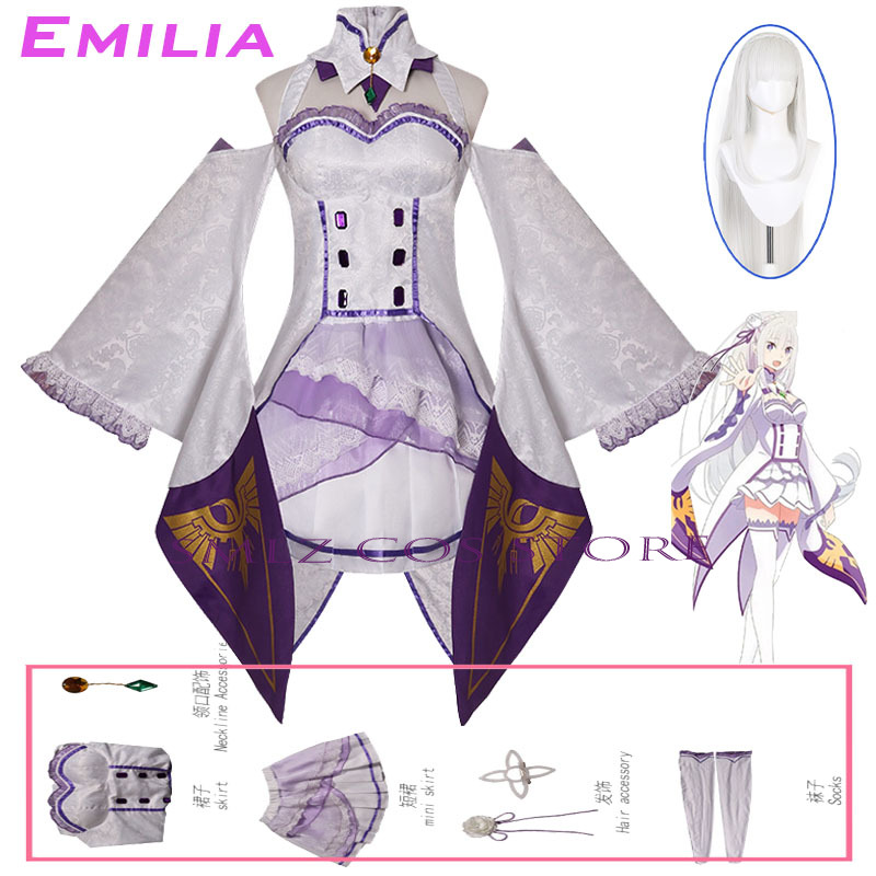 Women'S Anime Accessories - Fantasia de Cosplay Emilia do Anime