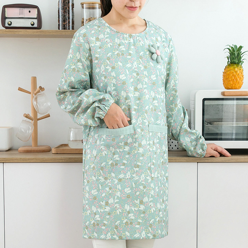 Women Kitchen Accessories - Avental de Algodão Feminino de Manga