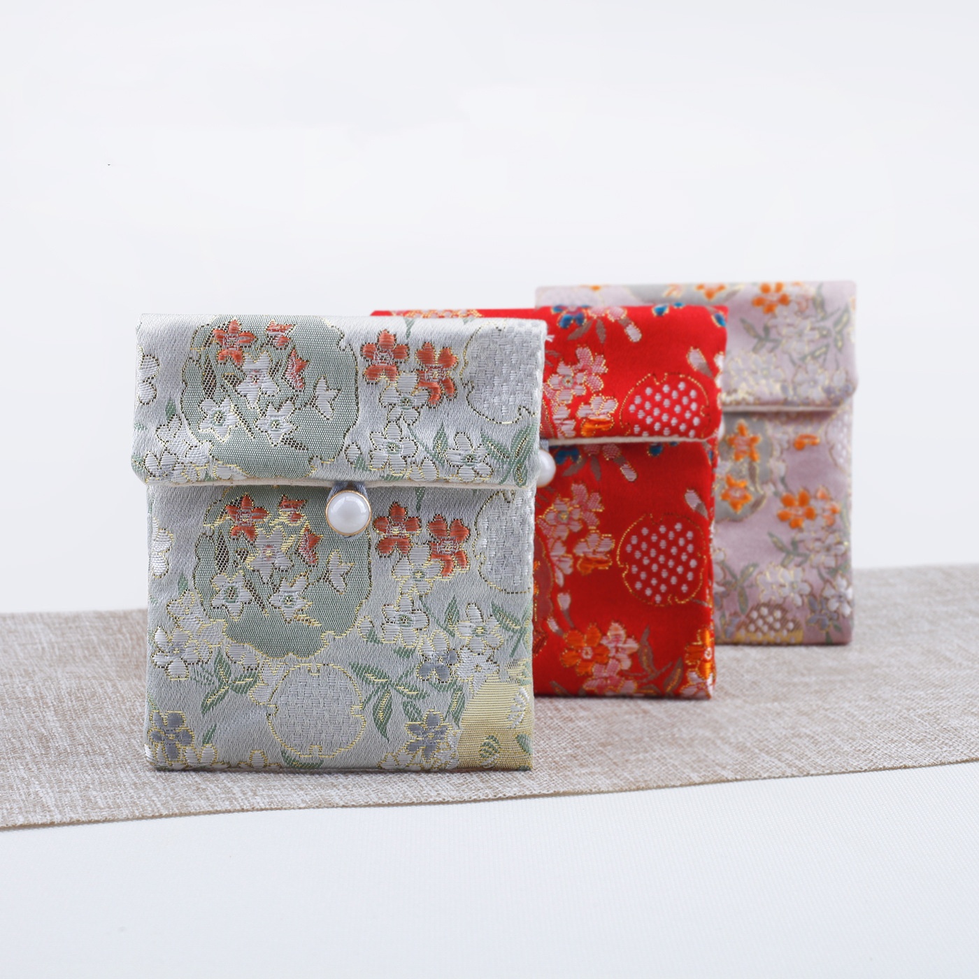 Coin Necklace Delicate - Colar organizador bolsa mão-bordada jóias bolsa