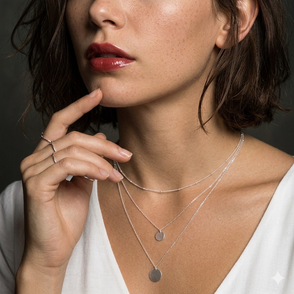 Coin Necklace Delicate - Conjunto de Colares Delicados Banhados a