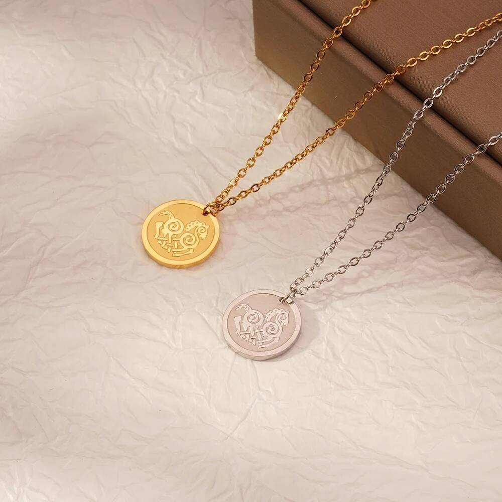 Coin Necklace Delicate - Moda feminina de aço inoxidável delicado