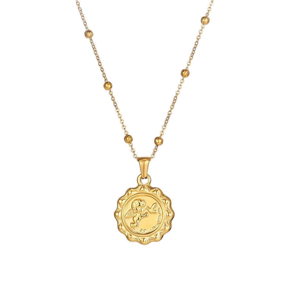 Coin Necklace Delicate - Colar Feminino de Aço Inoxidável com