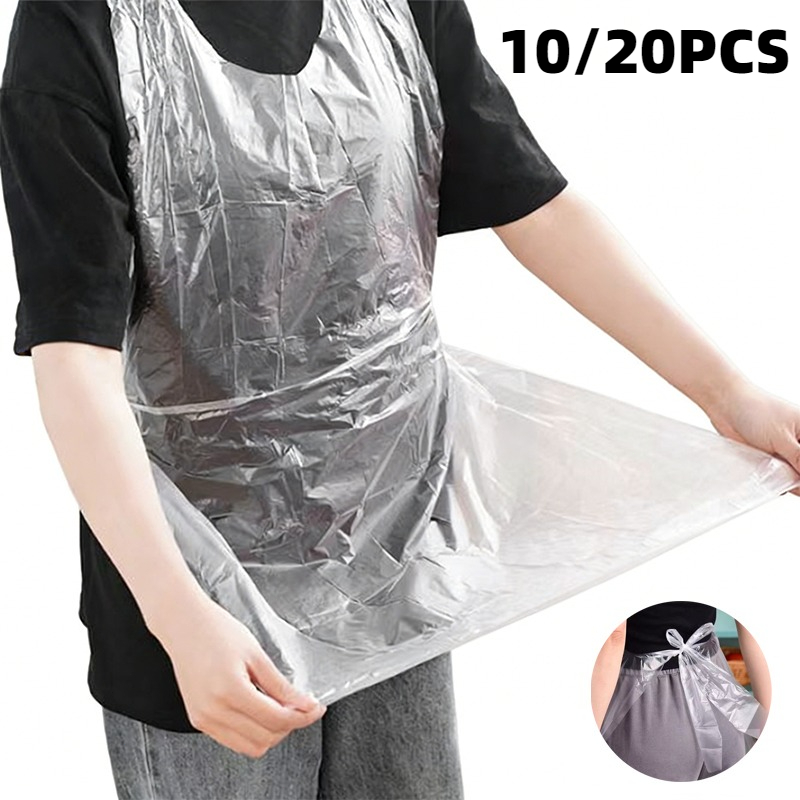 Women Kitchen Accessories - Aventais descartáveis ​​transparentes, 10/20 peças, à