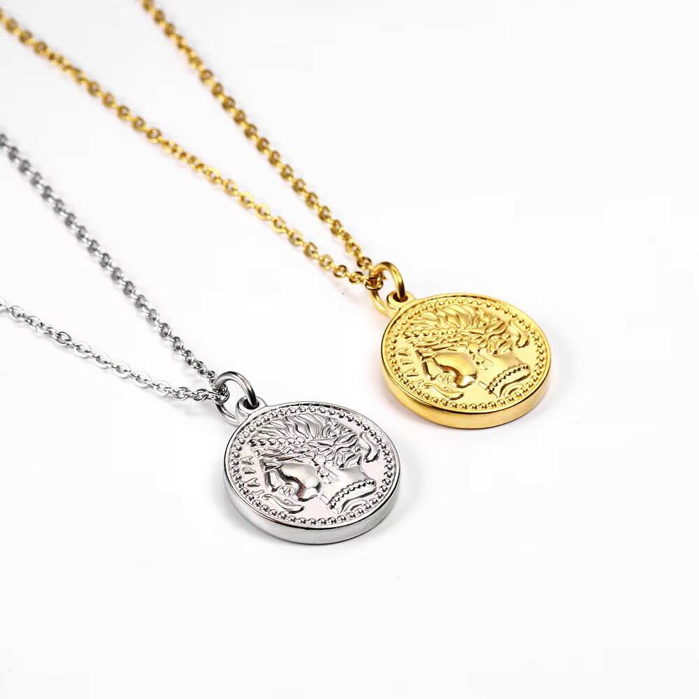Feminino delicado banhado a ou - Coin Necklace Delicate avaliação e preço