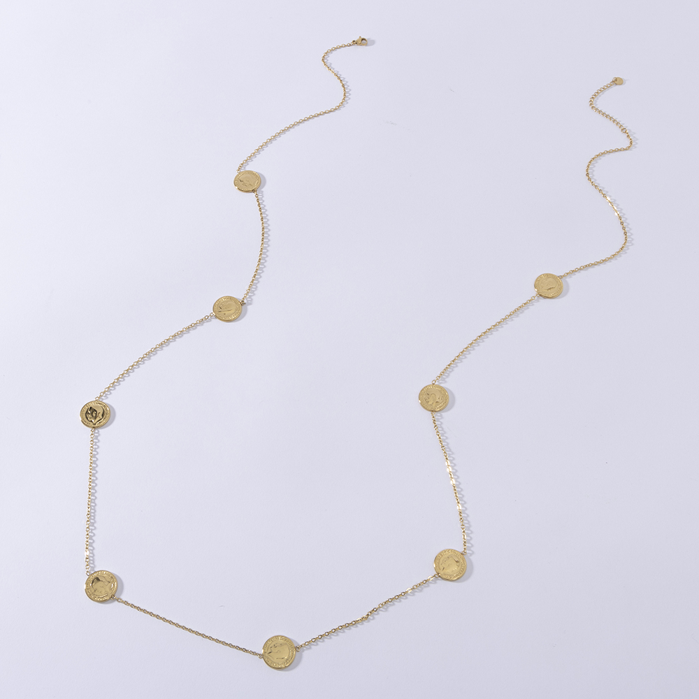 LUIZADA Colar de design elegan - Coin Necklace Delicate avaliação e preço