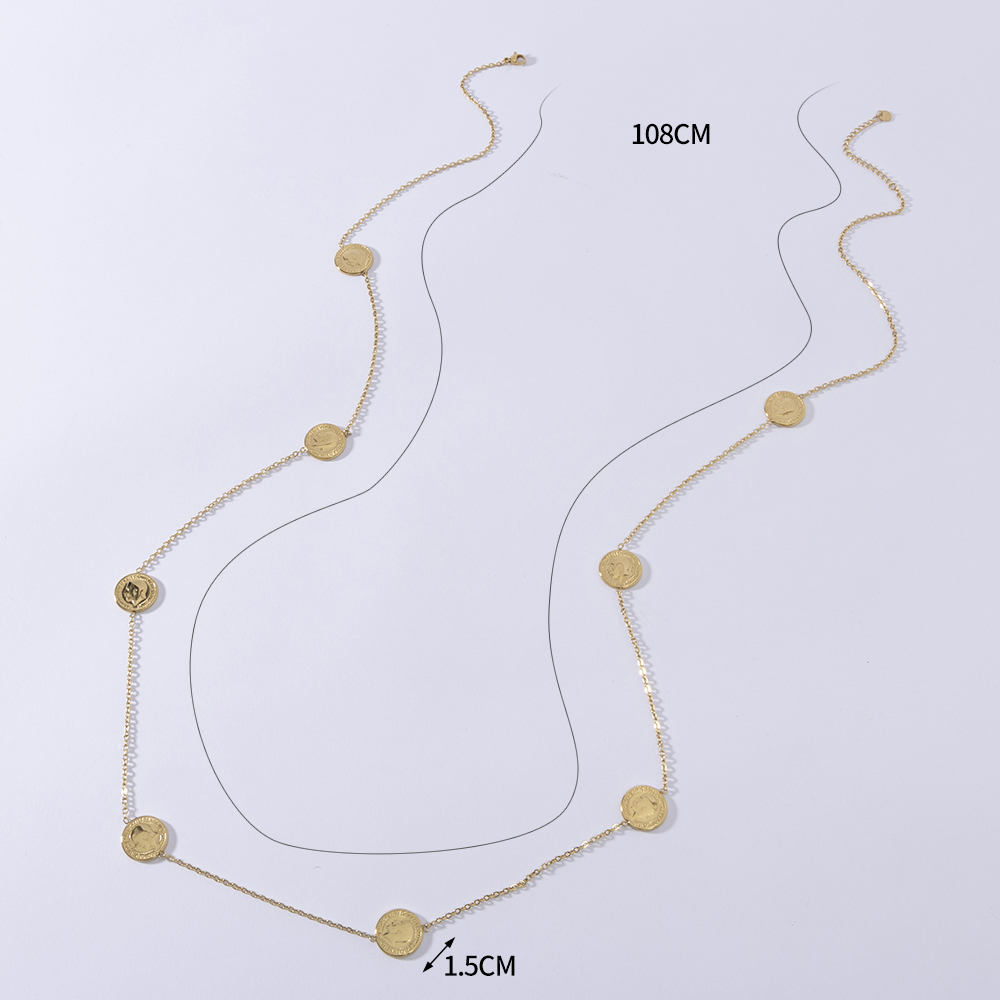 LUIZADA Colar de design elegan - Coin Necklace Delicate avaliação e preço