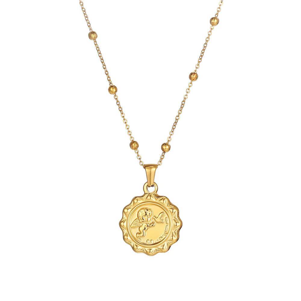 Mulheres delicadas o anjo cupi - Coin Necklace Delicate avaliação e preço