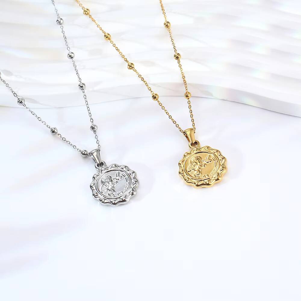 Mulheres delicadas o anjo cupi - Coin Necklace Delicate avaliação e preço