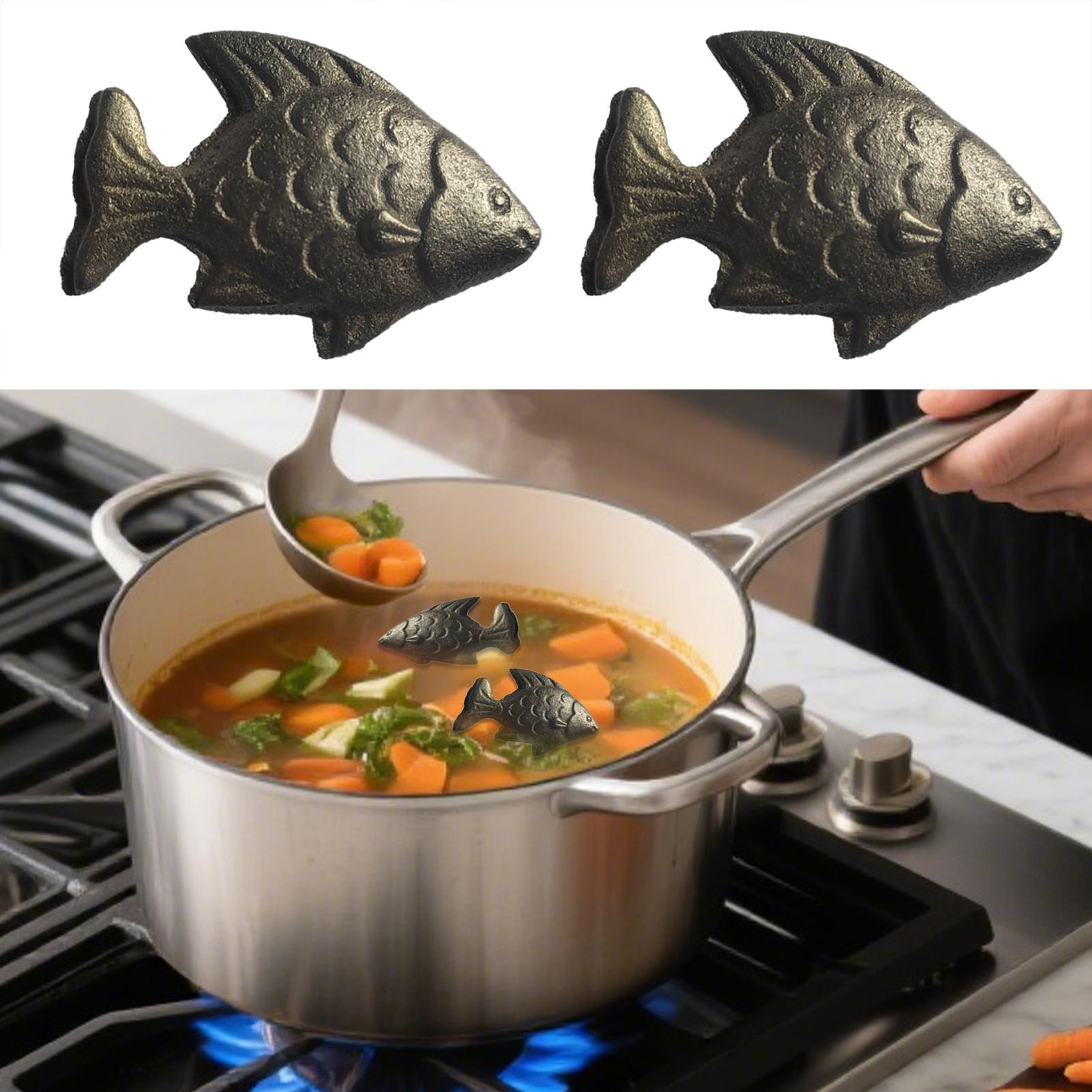 2 peças de peixe de ferro, fon - Women Kitchen Accessories avaliação e preço
