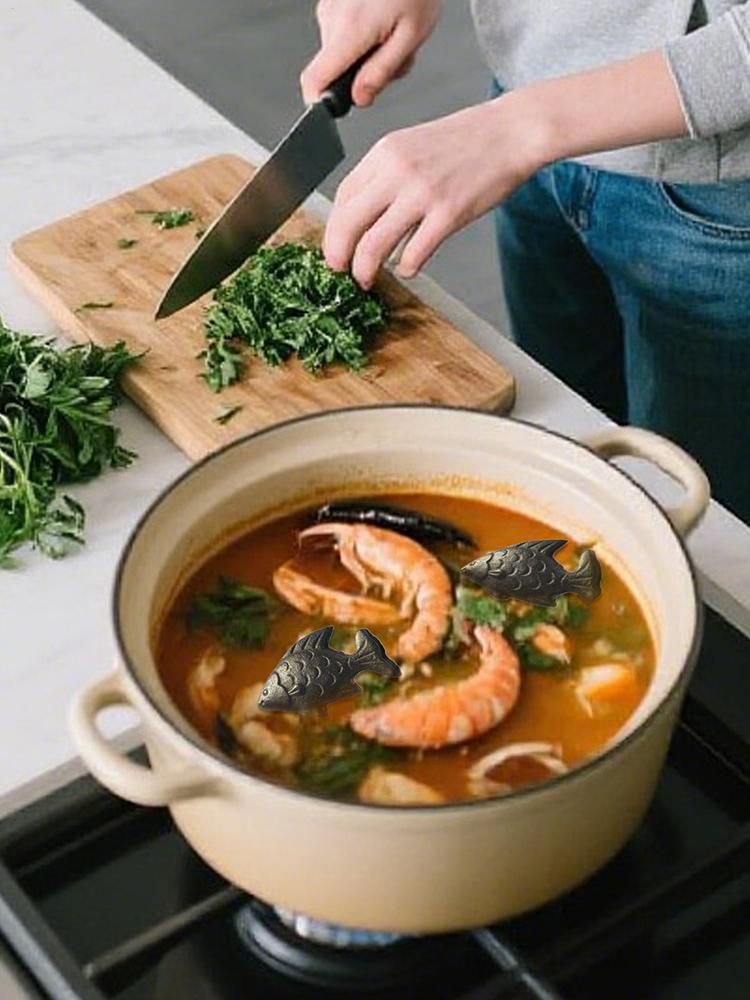 2 peças de peixe de ferro, fon - Women Kitchen Accessories avaliação e preço