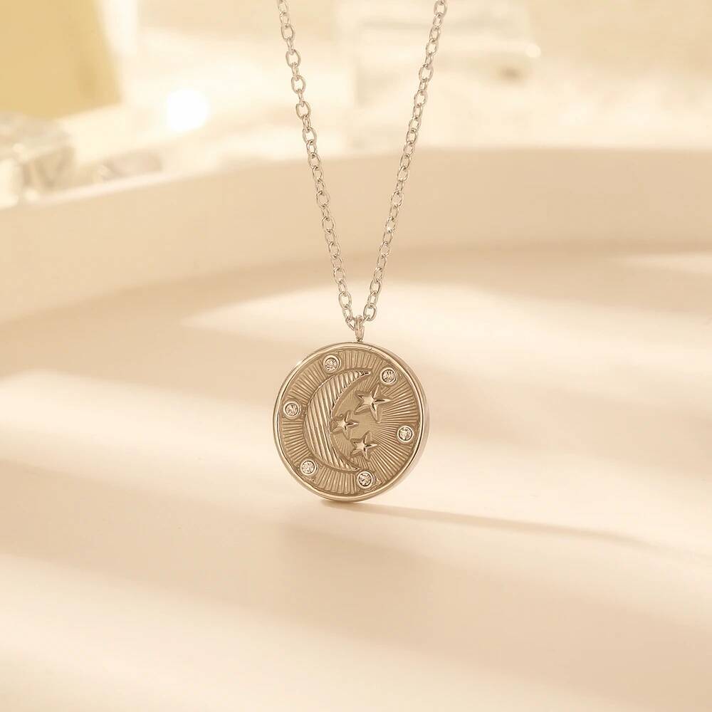 Mulheres de aço inoxidável del - Coin Necklace Delicate avaliação e preço