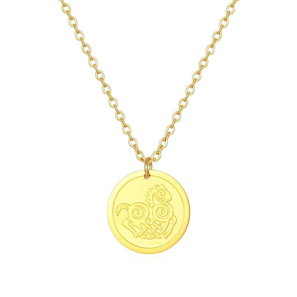 Moda feminina de aço inoxidáve - Coin Necklace Delicate avaliação e preço