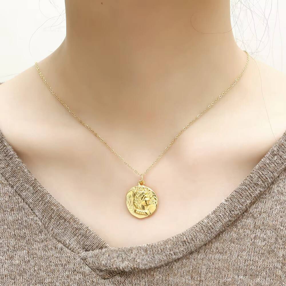 Aço inoxidável banhado a ouro  - Coin Necklace Delicate avaliação e preço
