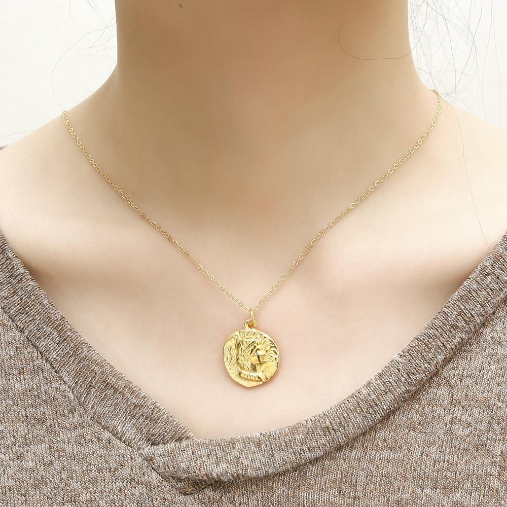 Banhado a ouro rainha elizabet - Coin Necklace Delicate avaliação e preço