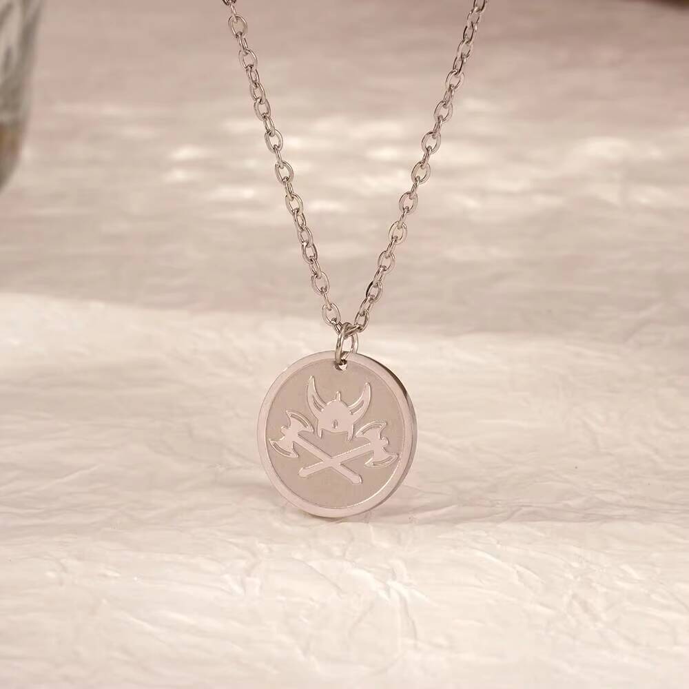 Banhado a ouro viking machado  - Coin Necklace Delicate avaliação e preço