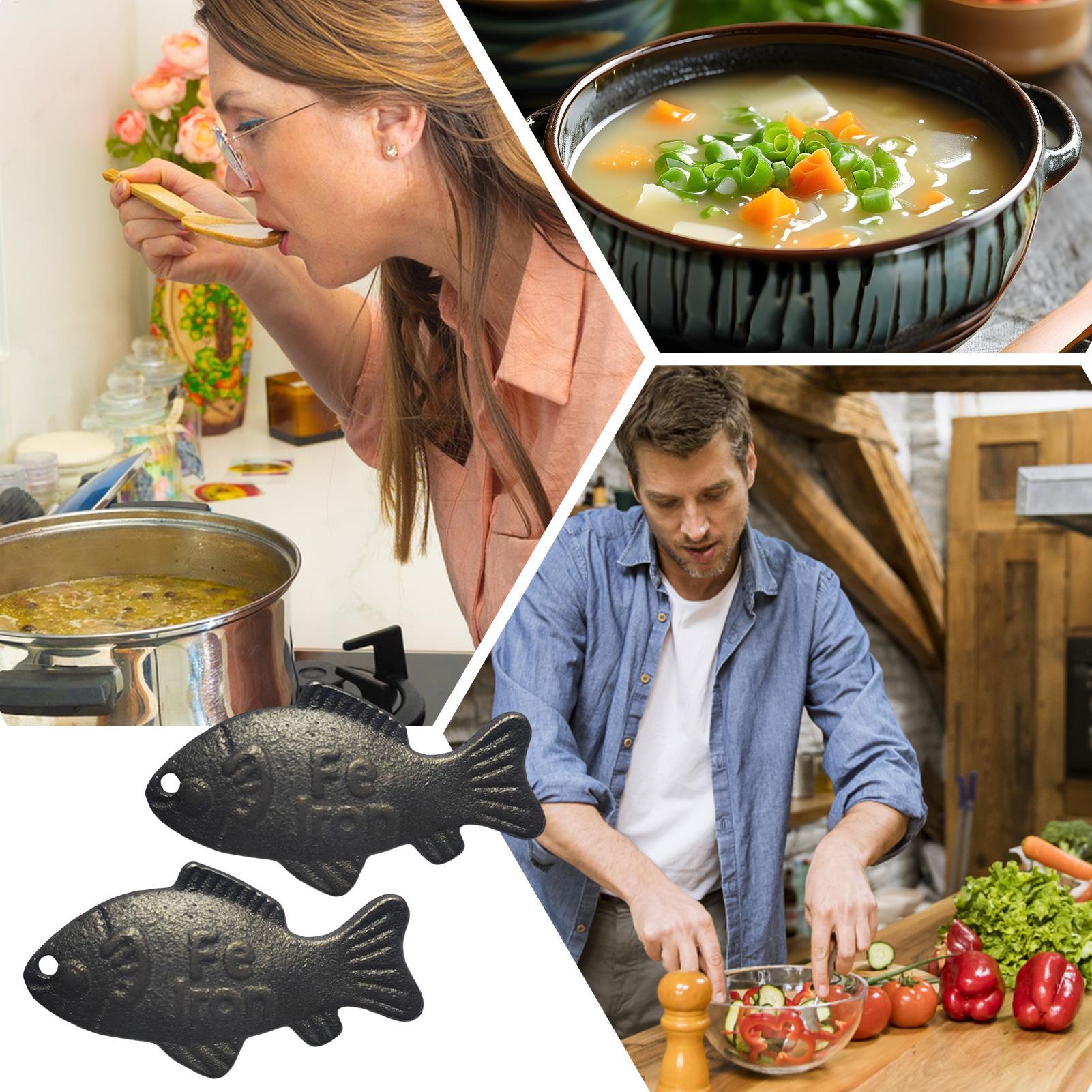 2 pçs peixe de ferro uma fonte - Women Kitchen Accessories avaliação e preço