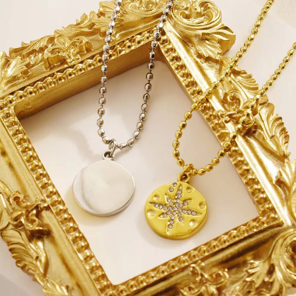 Mulheres de aço inoxidável del - Coin Necklace Delicate avaliação e preço
