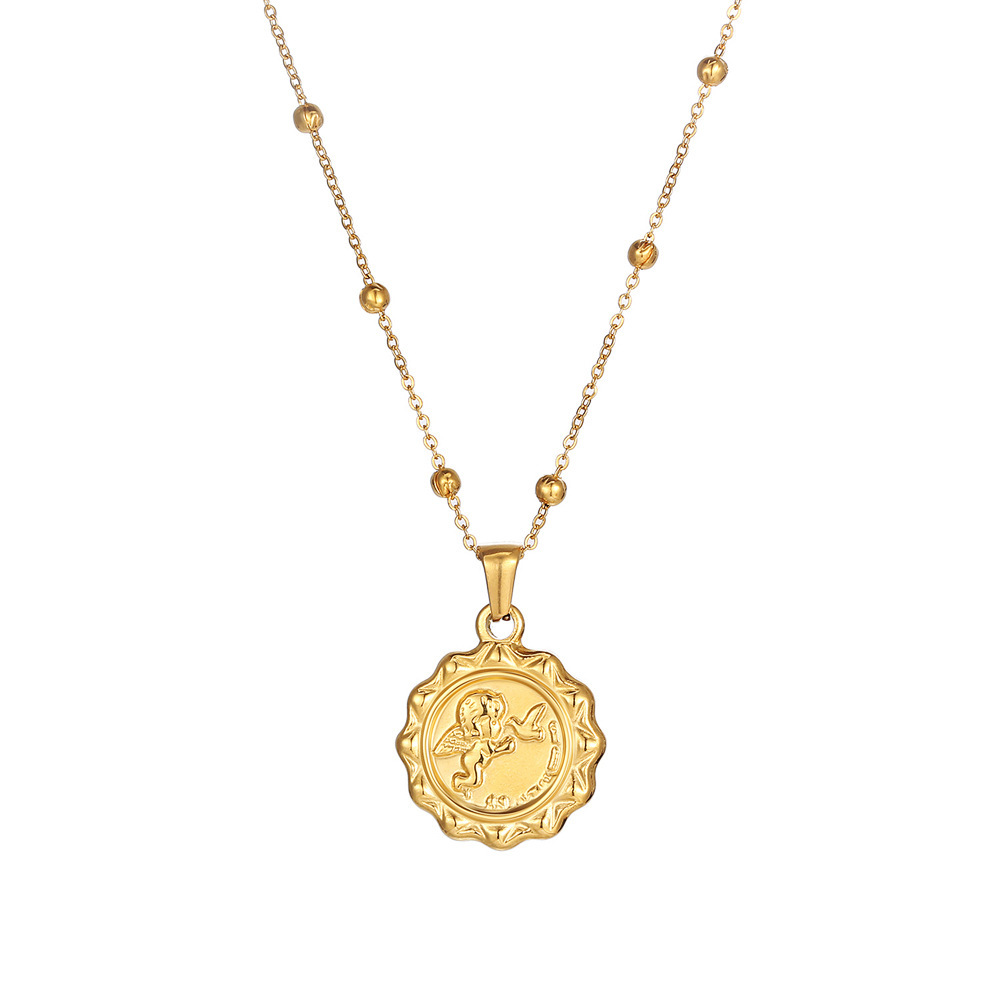 Mulheres delicadas o anjo cupi - Coin Necklace Delicate avaliação e preço