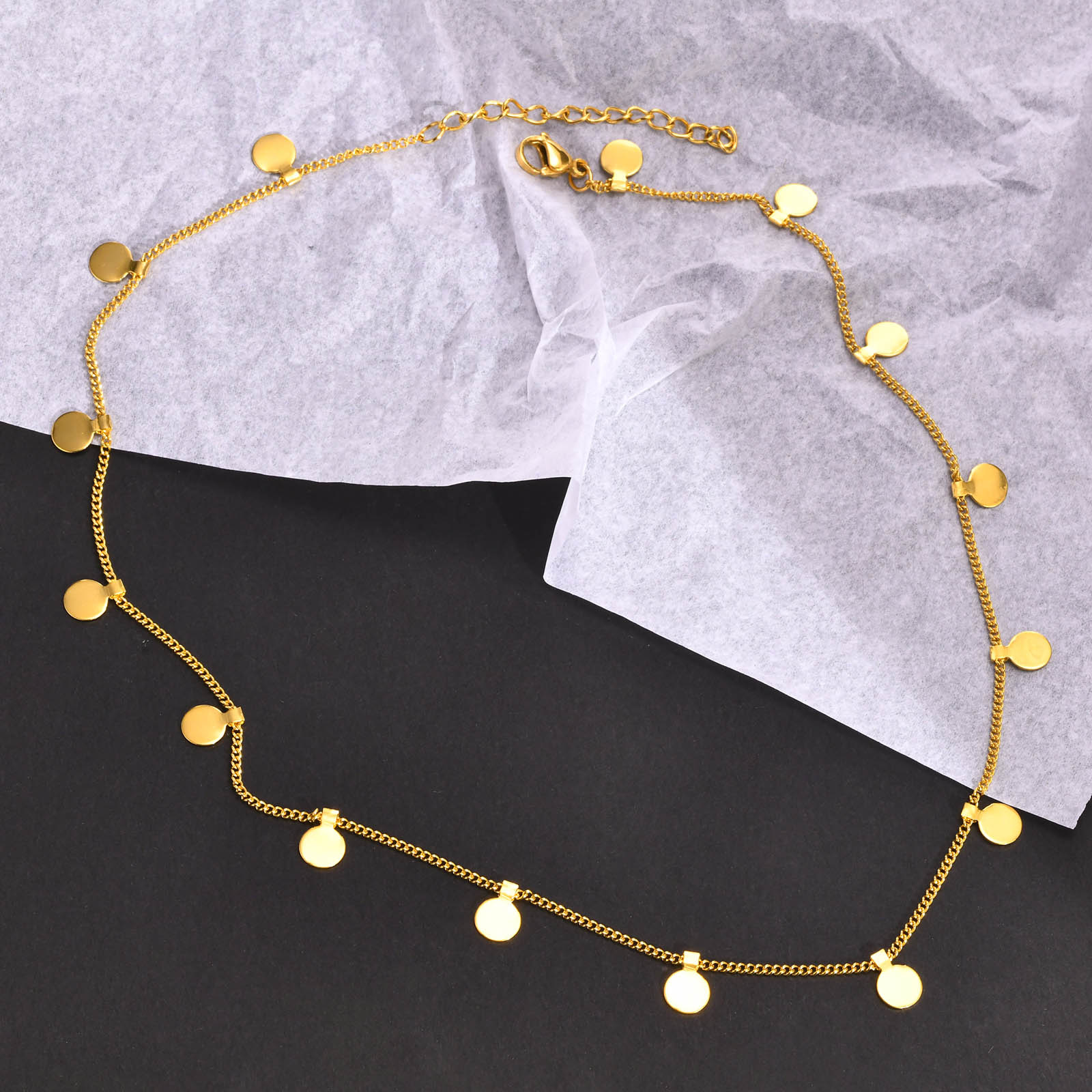 Colar delicado de disco de múl - Coin Necklace Delicate avaliação e preço