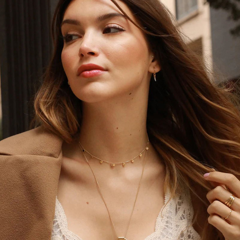 Colar delicado de disco de múl - Coin Necklace Delicate avaliação e preço